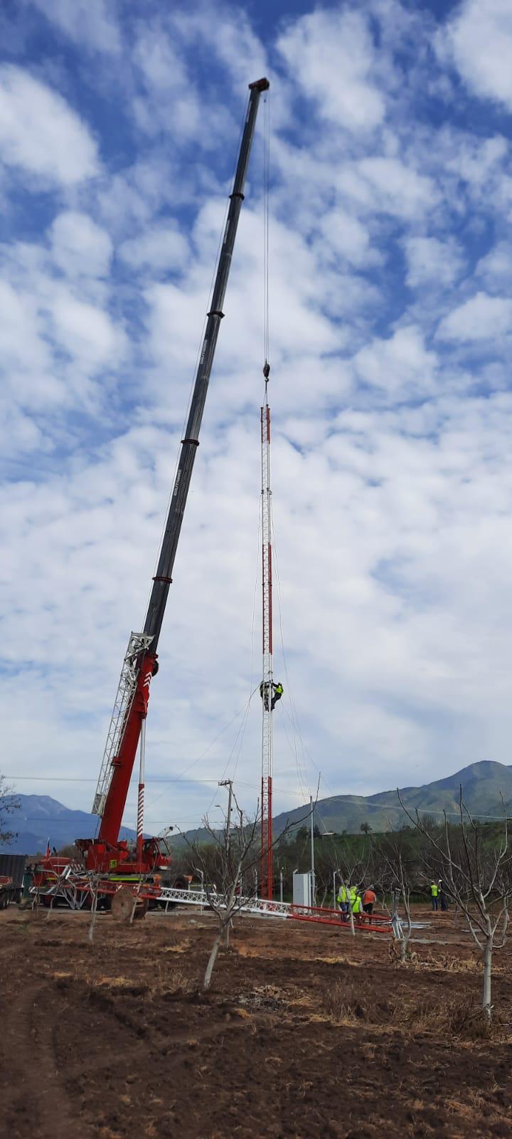 Izaje de una sección de torre.